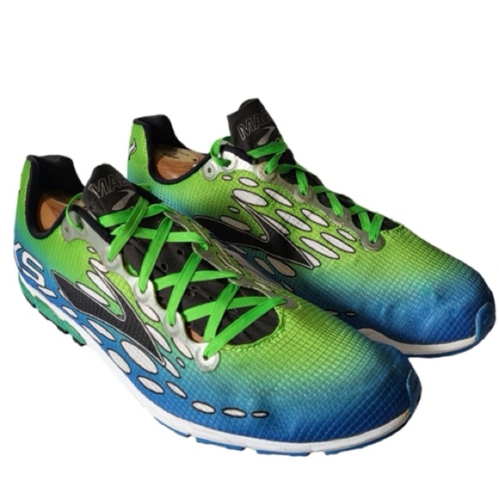 Brooks Green and Blue Athletic Shoes